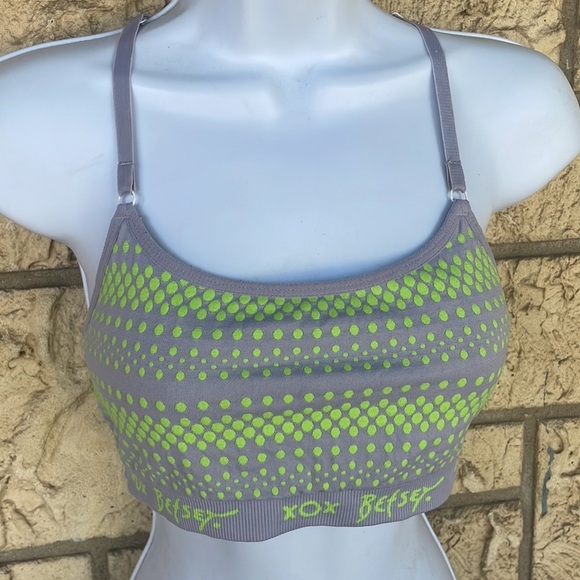 Betsy Johnson neon, yellow, and gray workout Top Tanks Size Med - Picture 4 of 10